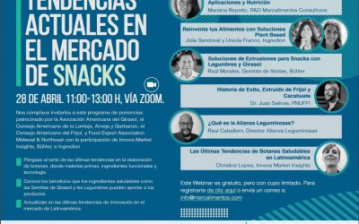 No te pierdas el webinar gratuito «Tendencias actuales en el mercado de Snacks» – Abril 28, 2022